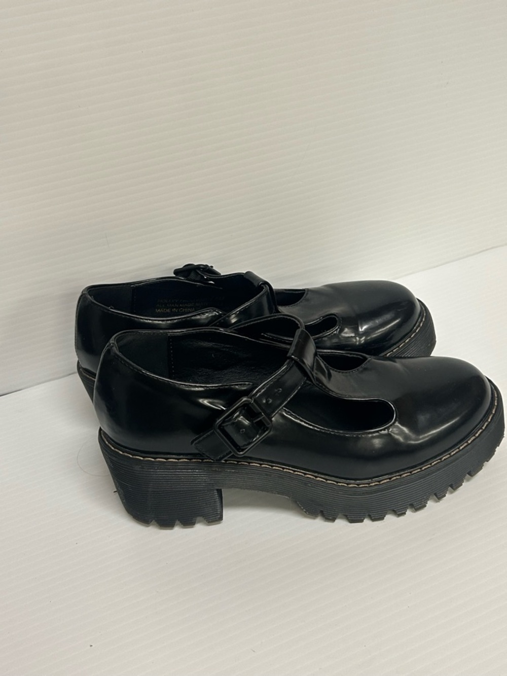 Madden Girl Platform Chunky Mary Jane Shoes Womens 7.5 Y2K 90s Style Black Heel